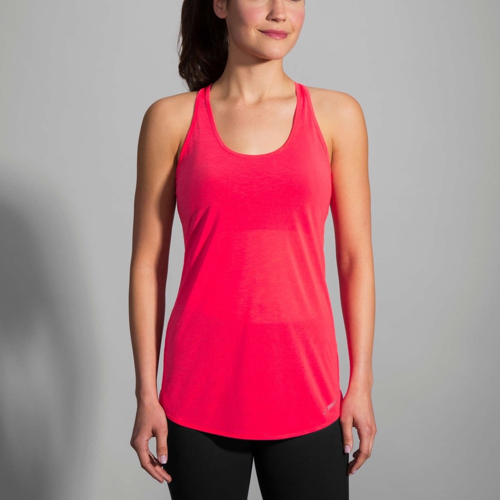 Women's Brooks Ghost Racerback Tank Top pink